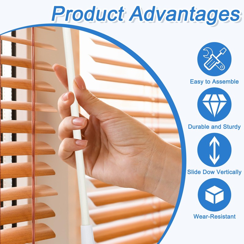 sourcing map 4Pcs 13" Blinds Wand Replacement, Fiberglass Blinds Tilt