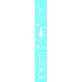 Walls with Style Welcome Sign Board Stencils for Holidays, One time use Stencils Decals for Painting (Let it Snow in White Vinyl Lettering)