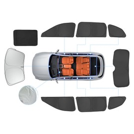 Car Side Window Cover Sun Shade Windshield Compatible with Honda CRV 2023-2025 Car Side Full Windows Sunshade Kit for Privacy Protection Napping Camping Sun Blockers Visor Cool Foldable 8PCS