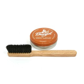 Burgol Shoe Care Set with Shoe Wax 'Medium Brown & Application Brush