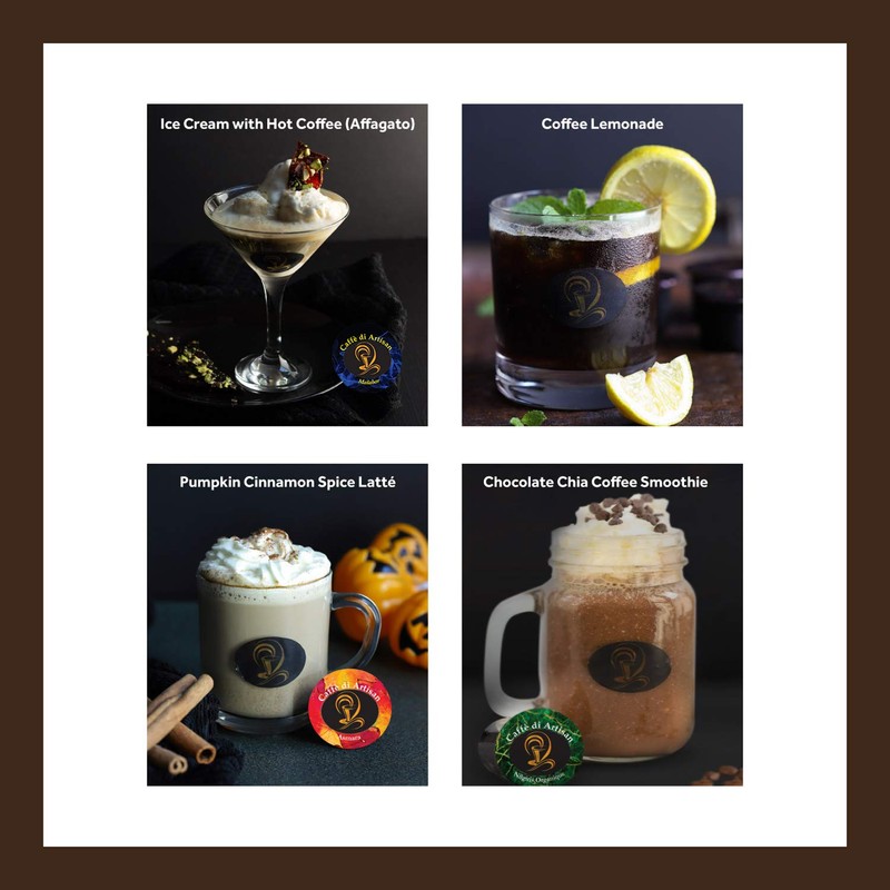 Caffè di Artisan Coffee Pods, 20 Sampler Flavoured Coffee Capsules.