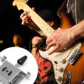 PEUTIER 4pcs Guitar 5-Way Pickup Switch Heads, Black Plastic Switch Tip Covers Switch Knobs Pickup Selector Switch Cap for Strat Tele Guitars