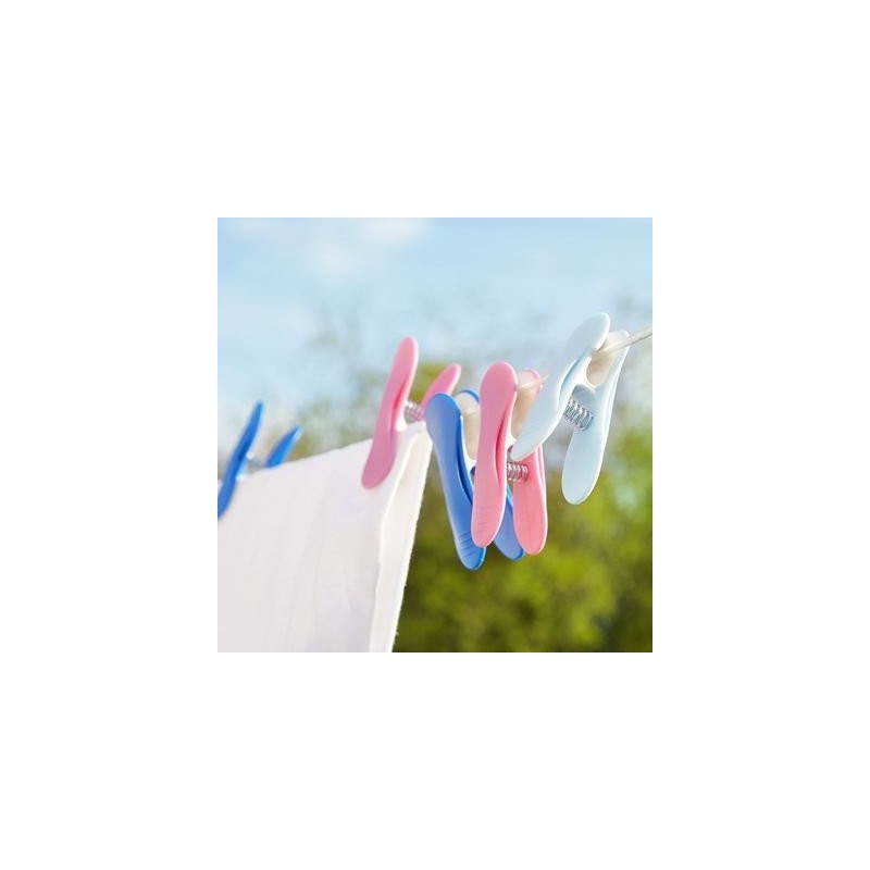6 Lakeland Big Soft Grip Clothe Pegs Pastel – Strong