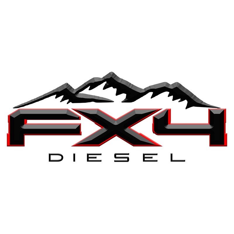 2 x Black & Red Matte FX4 Diesel 3D 2-Color