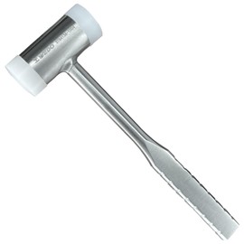 WEDO Nylon Hammer,250g,Dead Blow Hammer,Stainless Steel,Double-Face Mallet with Stainless Steel Flat Handle,Corrosion Resistant,Non-Recoil Hammer for Construction,Automotive,Home Decoration