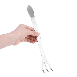 Bonsai Rake, Stainless Steel Root Rake 3-Prong Loosen Soil Farming Bonsai Tree Tools with Ergonomic Handle for Outdoor Gardening Plants, Remove The Debris and Stones for Bonsai