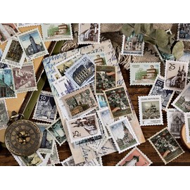 Pack of 276 Vintage Stickers Stamp Scrapbooking Stickers for Scrapbook Calendar Notebook Diary Photo Album DIY Decoration 4 x 3 cm Butterfly, City, Painting, Flowers, Animal, Star