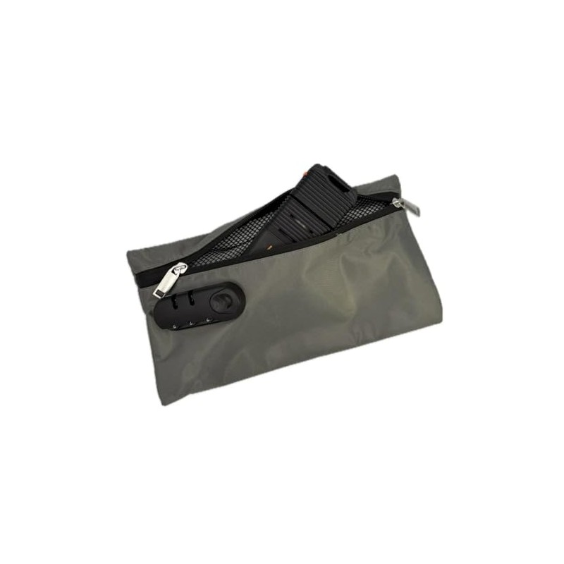 Vapes of Wrath Smell-Proof Storage Bag with Combination Lock, Grey