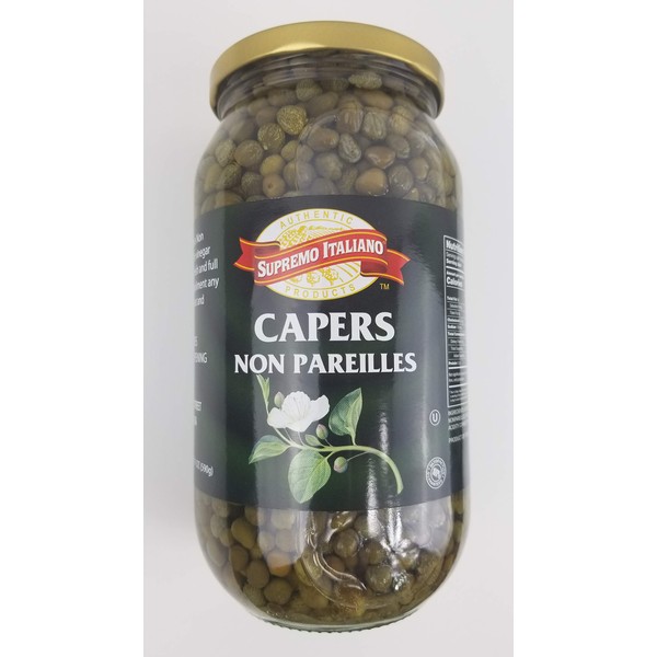 Supremo Italiano Capers, Non Pareilles, 32 Oz (22 Oz Drained) 1 Jar