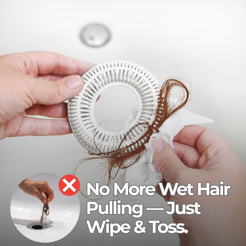 Hair Catcher for Shower Drain & Bathtub – TubRing Pop-Up