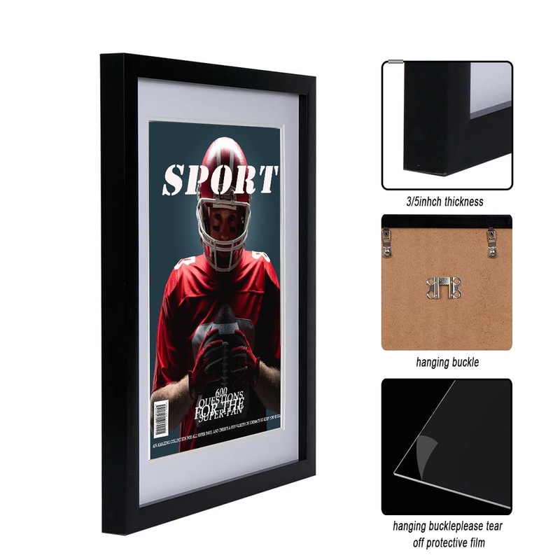 Rojohous 2 Packs Magazine Frame Sports Magazine Display Frame for