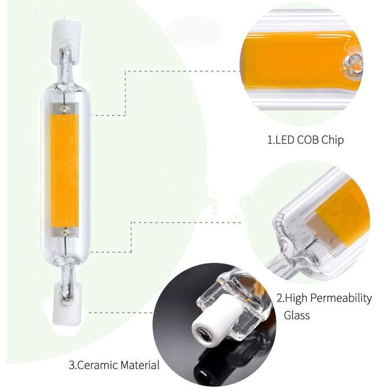 Edearkar R7S 78mm LED Bulb 10W Double Ended LED Dimmable