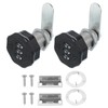 PATIKIL Combination Cam Lock 2 Pcs Zinc Alloy Keyless 3-Digit