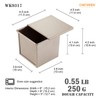 CHEFMADE Mini Pullman Loaf Pan with Lid, 0.55Lb Dough Capacity
