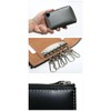 BlissLeather Premium Horse Leather Key Case, 6 Hooks, Card Slots,