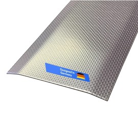 Gastro-Blechdesign Transition Profile - 125 x 6 cm - Door Threshold Strip Linen - Stainless Steel - 1 mm - Transition Profile Transition Rail - Floor Strip 1250 x 60 mm