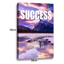 Inspirational Quotes Motto Wall Art，Motivational Office Wall Art Decoration Painting, Suitable for Library, School, Gym,Office， Living Room,Home Deco,Tabletop/Hanging,| 6-pack(38 x58 cm) Framed 3