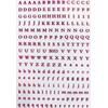 LANODO 8 Pcs Nail Stickers Alphabet 3D English (8 Colors)