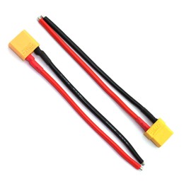 DGZZI 1Pair XT90 Plug Male and Female Connector with 150mm 12AWG Cable for RC Lipo Battery FPV Drone