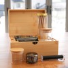 Coozyupper Large Bamboo Storage Box with Removable Tray Kit -