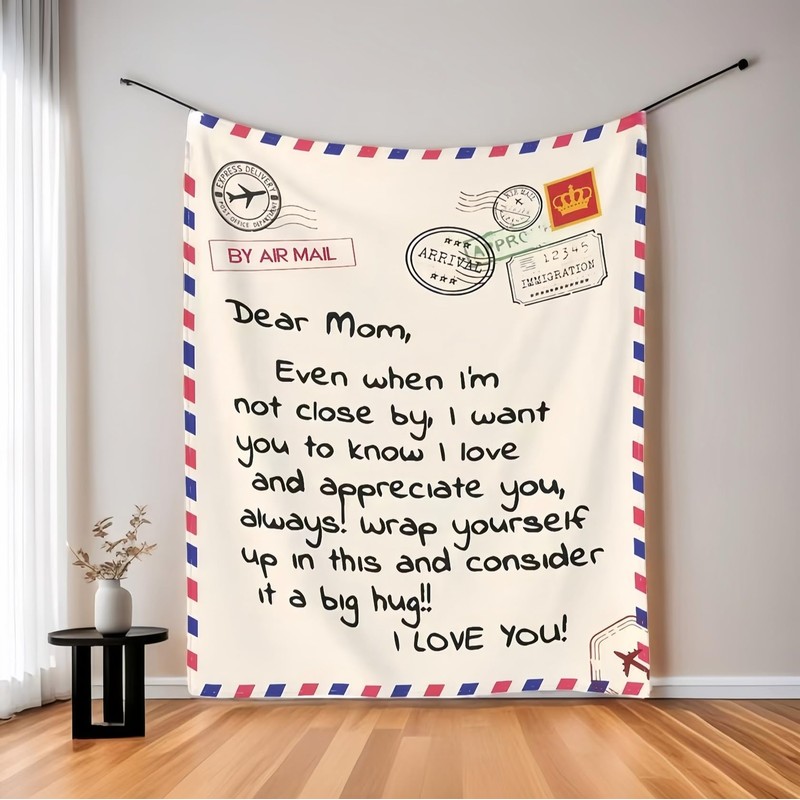 Throw Blankets Anniversary Birthday Gift for Mom from Daughter Son，Heartfelt