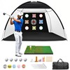 Golf Practice Net, 10x7FT Golf Net with Tri-Turf Mat &