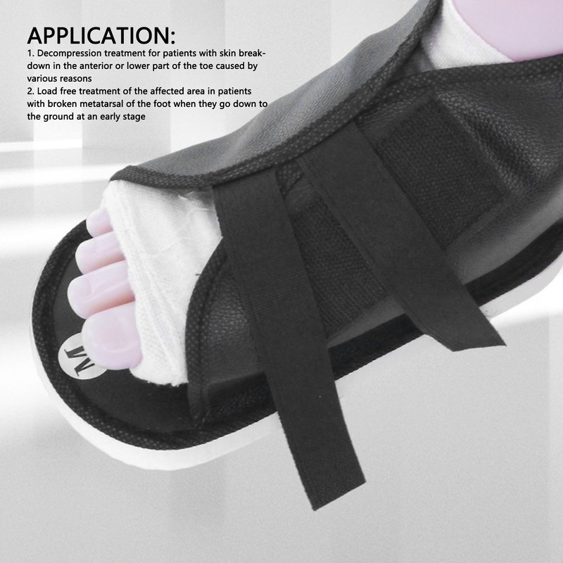 Cast Shoe Open Toe Adjustable Stable Faux Leather Walking Cast