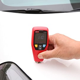 UNI-T Coating Thickness Gauge UT343A Digital Paint Meter Automotive Coating Paint Thickness Tester Car Painting Depth Gauge, um/mil, 0~1750um F/NF Detection, Resolution 0.01mils, EBTN Display