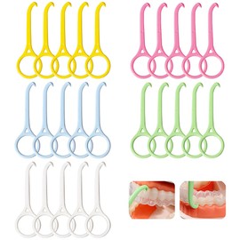 LONZIKP Pack of 25 Aligner Removal Tool, Remover for Invisible Braces, Aligner Removal Tool, Braces Hooks, Braces Remover, Oral Care (5 Colours)