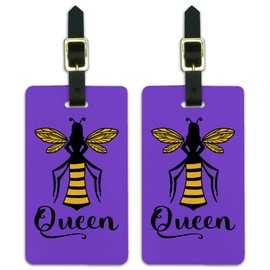 Queen Bee Luggage ID Tags Suitcase Carry-On Cards - Set of 2