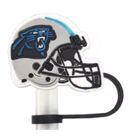 Carolina Panthers Silicone Spill Proof Straws topper Plugs Set Of  10 Pieces