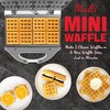 SugarWhisk Square Waffle Maker, 2 x 4" Mini Classic Waffles