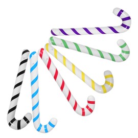 DECHOUS 6pcs Inflatable Candy Cane Balloons Festive Decorations Lightweight Portable Christmas Party Props for Birthday Wedding Indoor Outdoor Use