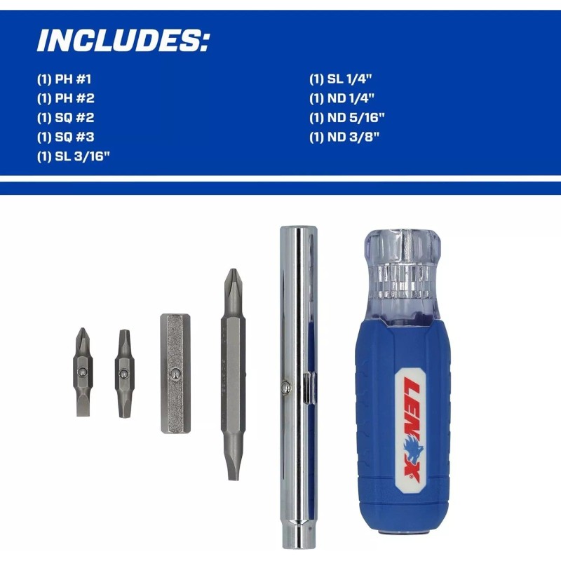 N/A LENOX 9-In-1 Multi-Bit Screwdriver LXHT68000