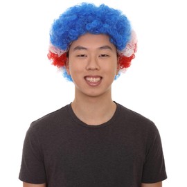 Patriotic Costa Rica Flag Afro Wigs