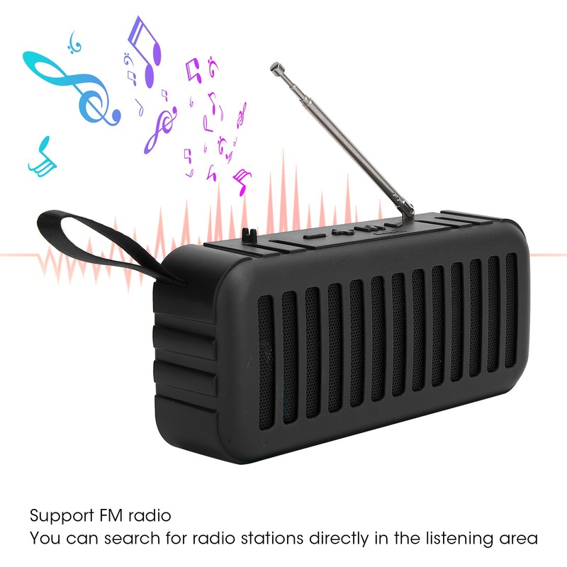 D6‑2 Wireless Bluetooth Speaker Mini Portable Solar Powered Subwoofer Support