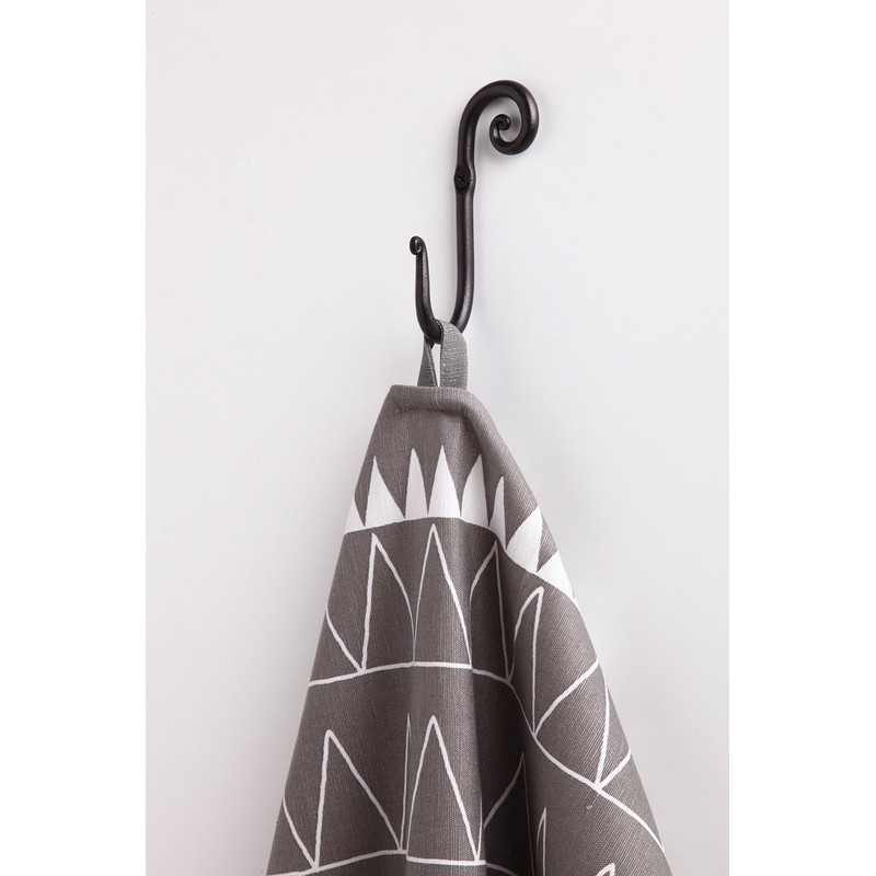 RTZEN Wall Mount Hook Set - Wrought Iron Decorative Rustic
