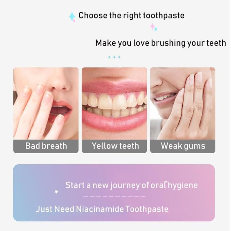 Pack of 2 Nicotinamide Whitening Toothpaste, Radiant Whitening Toothpaste, Toothpaste