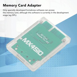 MX4SIO TF Card Adapter, MX4SIO SIO2SD SD Card Reader Adapter Memory Card Adapter Hand Made Stable Replacement Memory Card Reader for Fat Console(Transparent White)