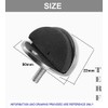 TERF® Aluminium Door Stopper Floor Mounted Oval Dome Shape 50mm
