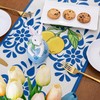 QINJIEJIE Capri Lemon Table Runners Italy Kitchen Dining Party Decorations