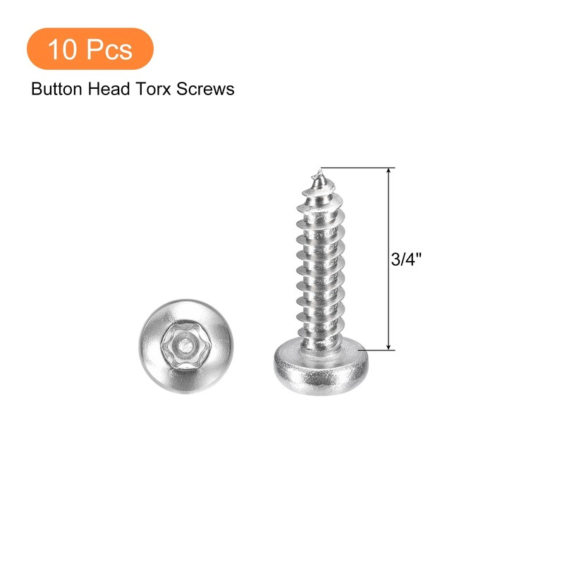 QUARKZMAN #10 x 3/4" Torx Security Screws, Pack of 10