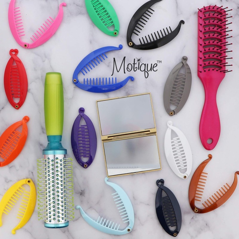 Motique Accessories Set of 6 Mini Banana Clips - Three