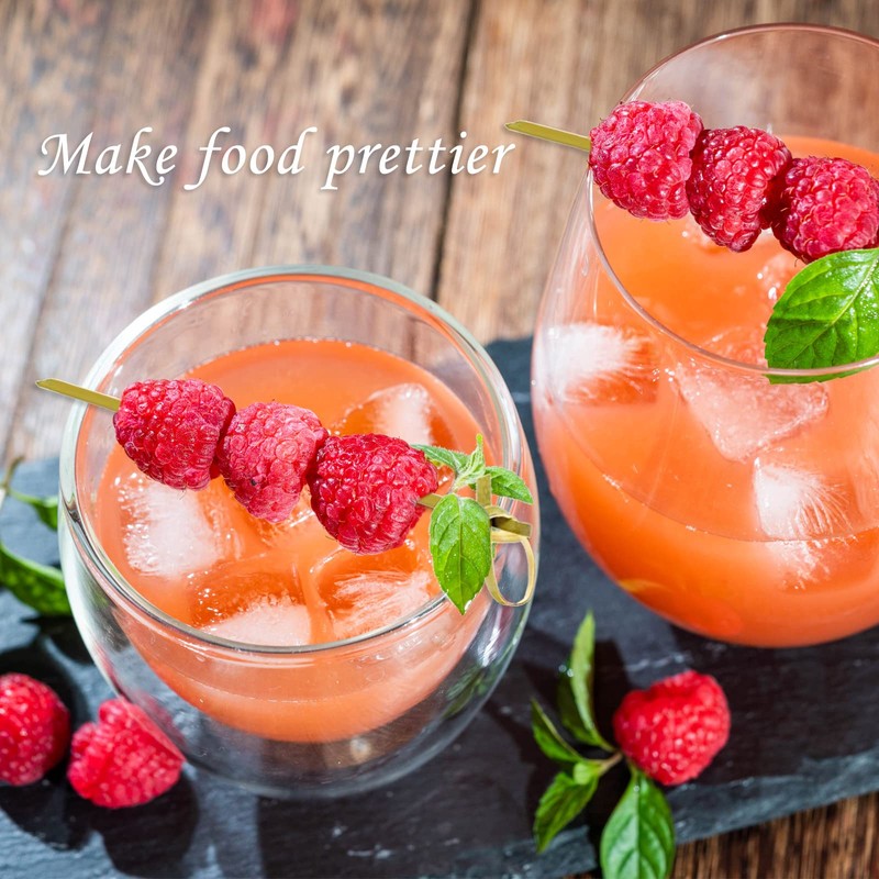 IHUIXINHE 200Pcs Bamboo Cocktail Picks,6 Inch and 4.7 Inch with