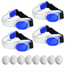 Premium LED Light Up Armband, Reflective Adjustable Wearable Silicone Running Belt Strap / Waterproof Glow in the Dark for Running Jogging Walking Cycling Concert Camping Outdoor Sports (Blue)