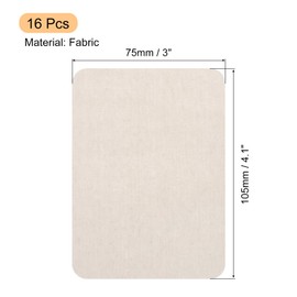 MECCANIXITY 16 Pcs Iron-on Patches for Clothing Fabric Repair Patches Iron-On Mending Fabric 4.1"x3" for Clothes, Pants, Bags Hole Repairing Decoration (Beige)