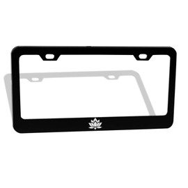 keluki Lotus Flower License Plate Frame,Solid Rust-Proof Aluminum Holder with 2 Holes,Universal Car Decor for Standard US Canada 12x6 Inch