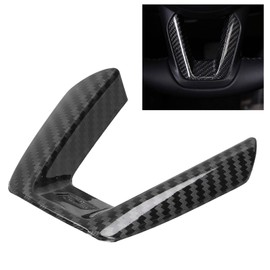 Qiilu Car Steering Wheel Frame Cover Trim Sticker, Carbon Fiber Steering Wheel Cover Trim Interior Moulding Fit for Mazda 3 Axela/CX-4/CX-5