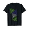 Geometric Triangle Blue/Green Design T-Shirt