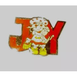 STRAWBERRY SHORTCAKE PIN "JOY" *  ENAMEL ON METAL * VINTAGE!